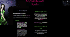 Desktop Screenshot of mywitchcraftspells.com